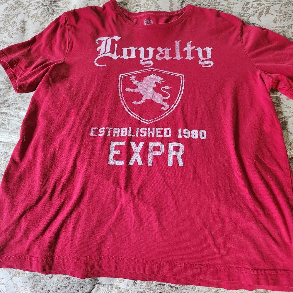 Express Loyalty Graphic Red Mens T-Shirt Size XL